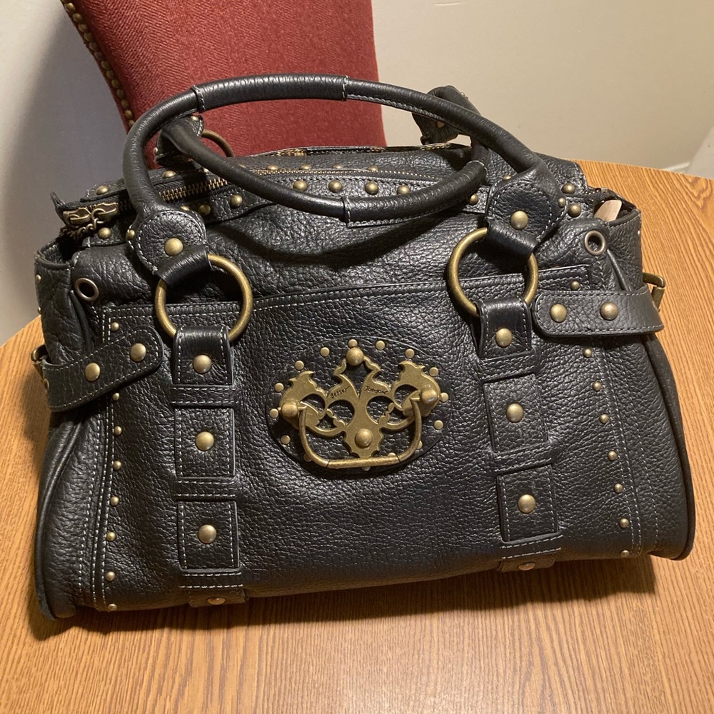 Leather Betsy Johnson Large Satchel NWOT!